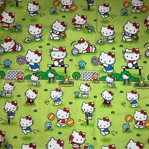 SPECIAL 1 Yard Hello Kitty Playing Sports Cotton Fabric BTY